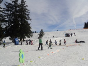 Das Skischulen-Übungsgelände am Weltcup-Express.