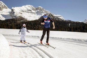 Mit Kind unterwegs in Madonna di Campiglio. Foto: Trentino Marketing - Daniele Lira